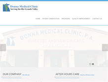 Tablet Screenshot of donnamedical.com